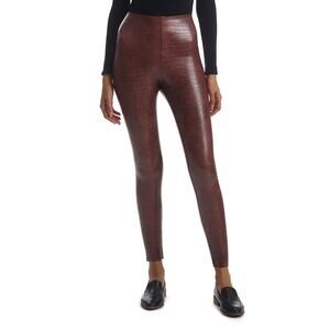 Commando NWOT Women's Faux-Leather High-Waist Leggings Brown Size M